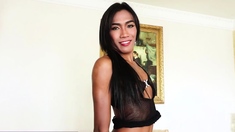 Nympho Thai ladyboy bareback anal sex