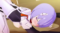 Rei Ayanami gets fucked in and out of her skin-tight plug suit