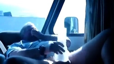 Truck Driver Masturbating