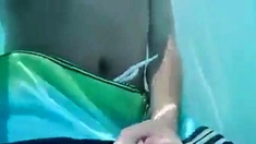 Cumming in the public pool